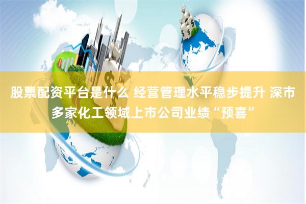股票配资平台是什么 经营管理水平稳步提升 深市多家化工领域上市公司业绩“预喜”
