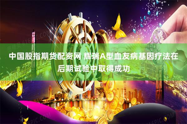 中国股指期货配资网 辉瑞A型血友病基因疗法在后期试验中取得成功